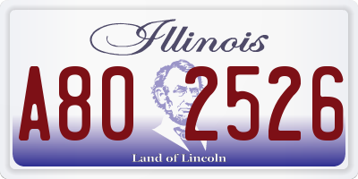 IL license plate A802526