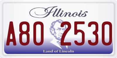 IL license plate A802530