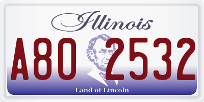 IL license plate A802532