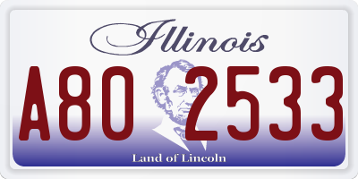 IL license plate A802533