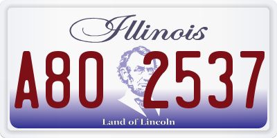 IL license plate A802537