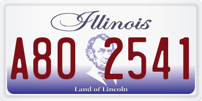 IL license plate A802541