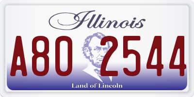 IL license plate A802544
