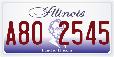 IL license plate A802545