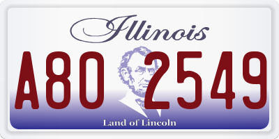 IL license plate A802549