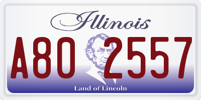 IL license plate A802557