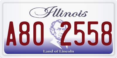 IL license plate A802558