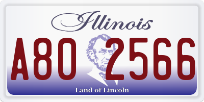 IL license plate A802566