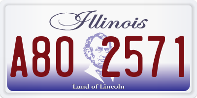 IL license plate A802571