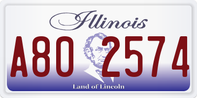 IL license plate A802574