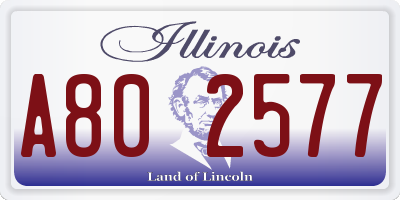 IL license plate A802577