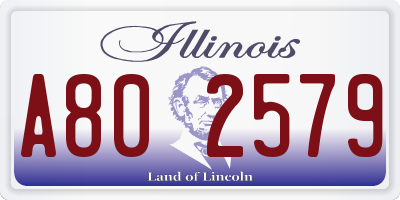 IL license plate A802579