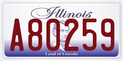 IL license plate A80259