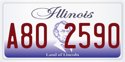 IL license plate A802590