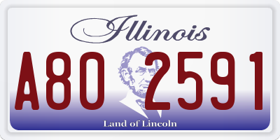 IL license plate A802591