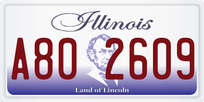 IL license plate A802609
