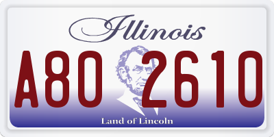 IL license plate A802610