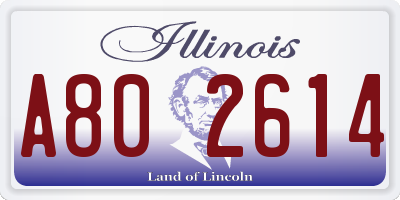 IL license plate A802614