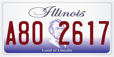 IL license plate A802617