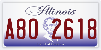 IL license plate A802618