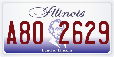 IL license plate A802629