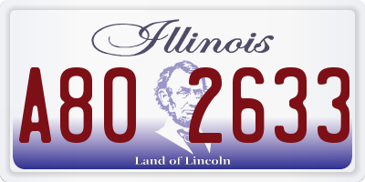 IL license plate A802633