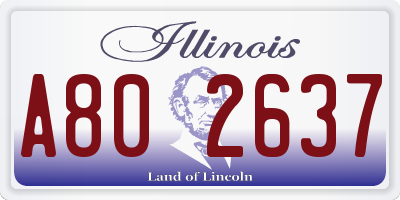 IL license plate A802637