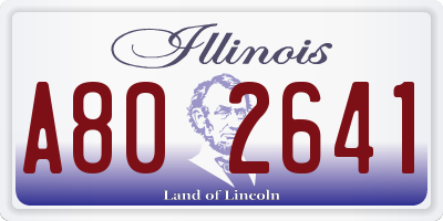 IL license plate A802641