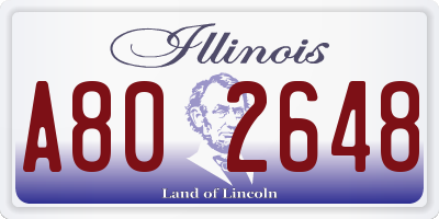 IL license plate A802648