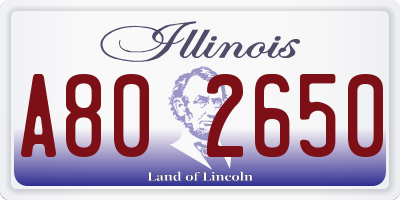 IL license plate A802650