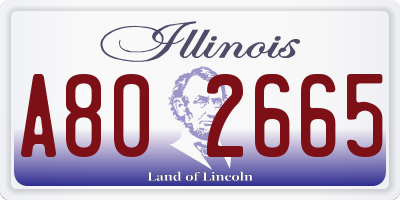 IL license plate A802665