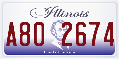 IL license plate A802674
