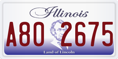 IL license plate A802675