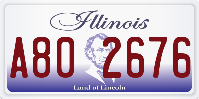 IL license plate A802676
