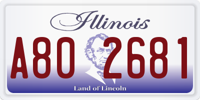 IL license plate A802681
