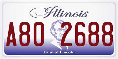 IL license plate A802688