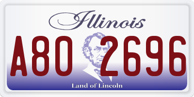 IL license plate A802696