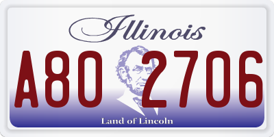 IL license plate A802706