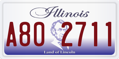 IL license plate A802711