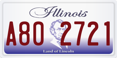 IL license plate A802721