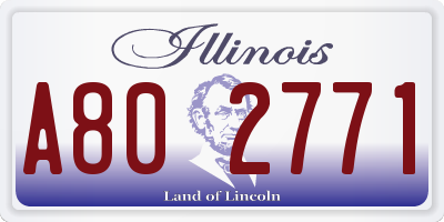 IL license plate A802771