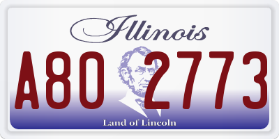 IL license plate A802773