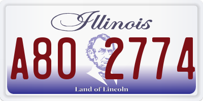 IL license plate A802774