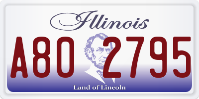 IL license plate A802795