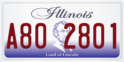 IL license plate A802801