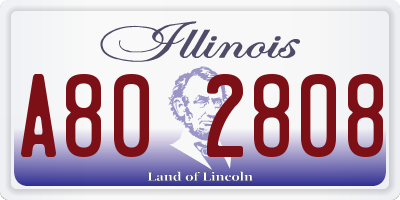 IL license plate A802808