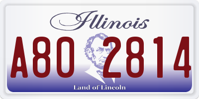 IL license plate A802814