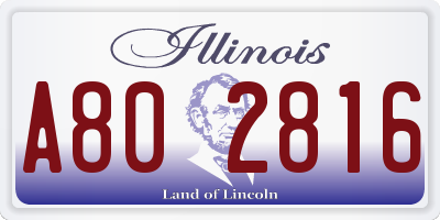IL license plate A802816