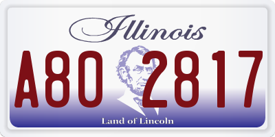 IL license plate A802817