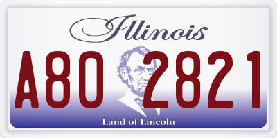 IL license plate A802821